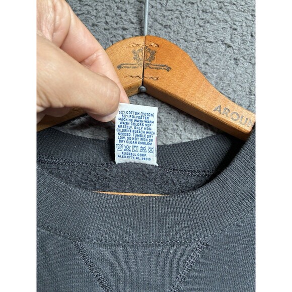 Vintage Russell Athletic Sweatshirt Mens XL Black Crewneck Fleece USA Made - Picture 12 of 15